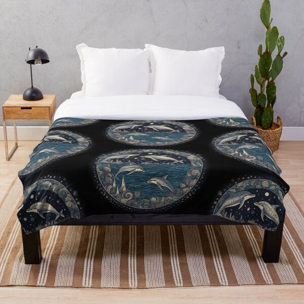 Item preview, Dolphins and Stars  designed and sold by ArtbyAiGallery.