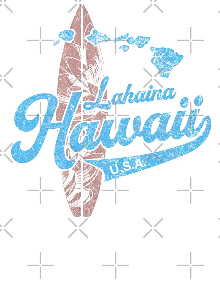 Hawaii Lahaina Maui Hawaiian Surfing Vintage | Kids T-Shirt