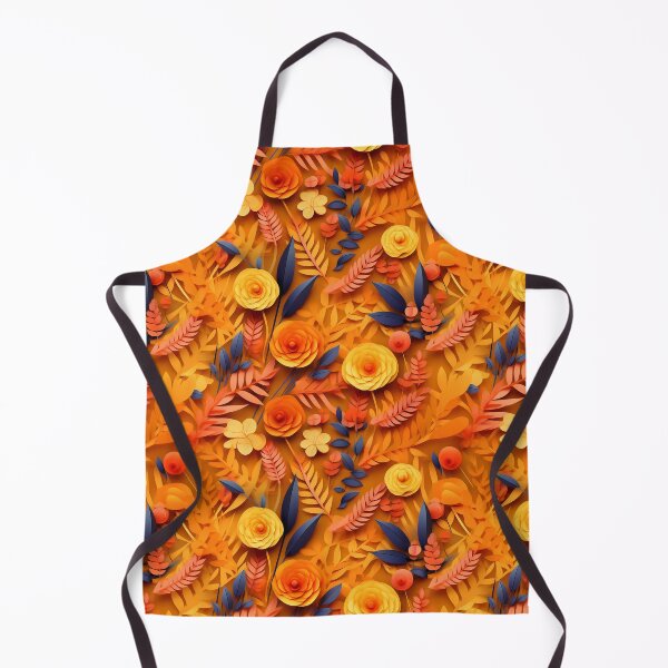 Item preview, Autumn Harvest Pattern - 3D Paper Art - Orange Foliage designed and sold by JoanNinjaHen.