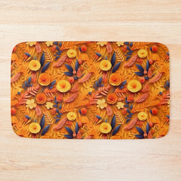 Item preview, Autumn Harvest Pattern - 3D Paper Art - Orange Foliage designed and sold by JoanNinjaHen.