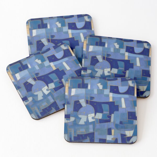 Item preview,  Paul Klee Blue Modernist Abstract Geometric Pattern designed and sold by Sturdust.