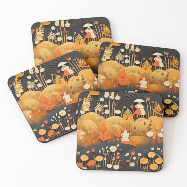 Item preview, Autumn Harvest Pattern - 3D Paper Art - Field Workers and Farm Hands designed and sold by JoanNinjaHen.