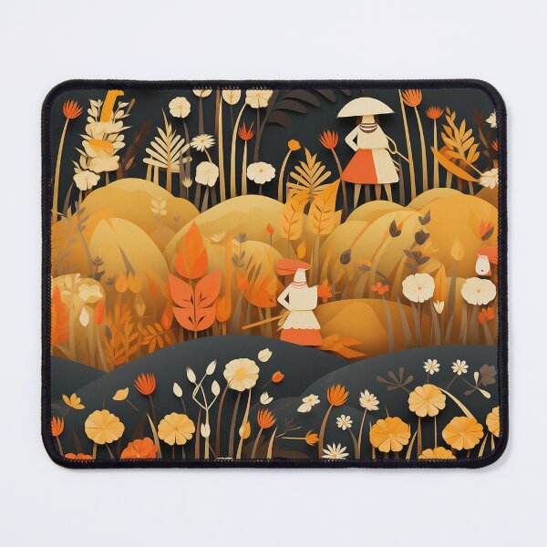 Item preview, Autumn Harvest Pattern - 3D Paper Art - Field Workers and Farm Hands designed and sold by JoanNinjaHen.