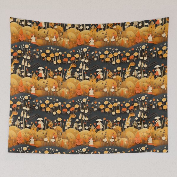 Item preview, Autumn Harvest Pattern - 3D Paper Art - Field Workers and Farm Hands designed and sold by JoanNinjaHen.