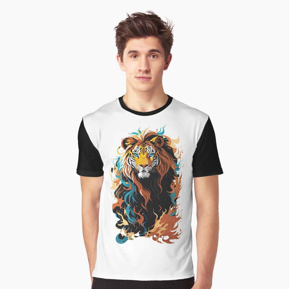 Roaring Majesty, Lion in Smoke Explosion T-Shirt Design Art Print for  Sale by DanyelShirt
