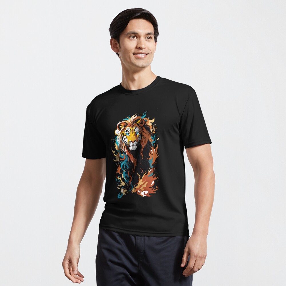 Roaring Majesty, Lion in Smoke Explosion T-Shirt Design Art Print for  Sale by DanyelShirt