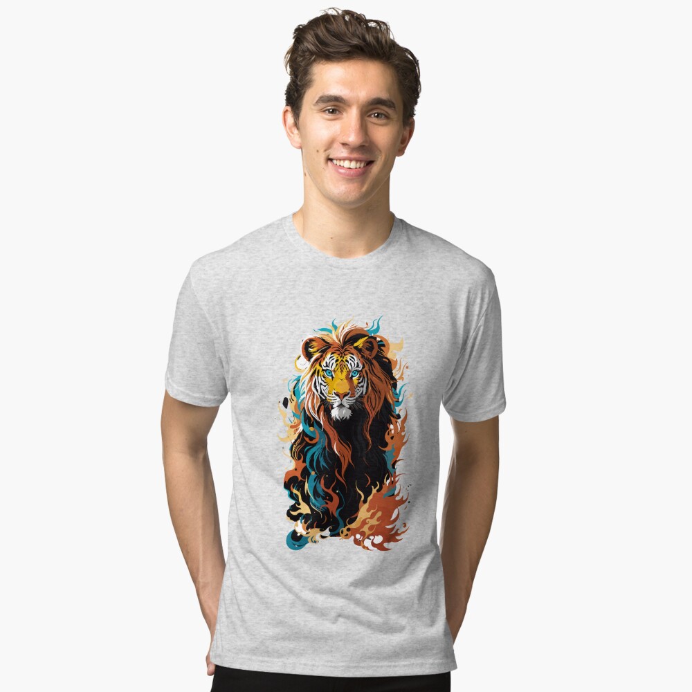 Roaring Majesty, Lion in Smoke Explosion T-Shirt Design Art Print for  Sale by DanyelShirt