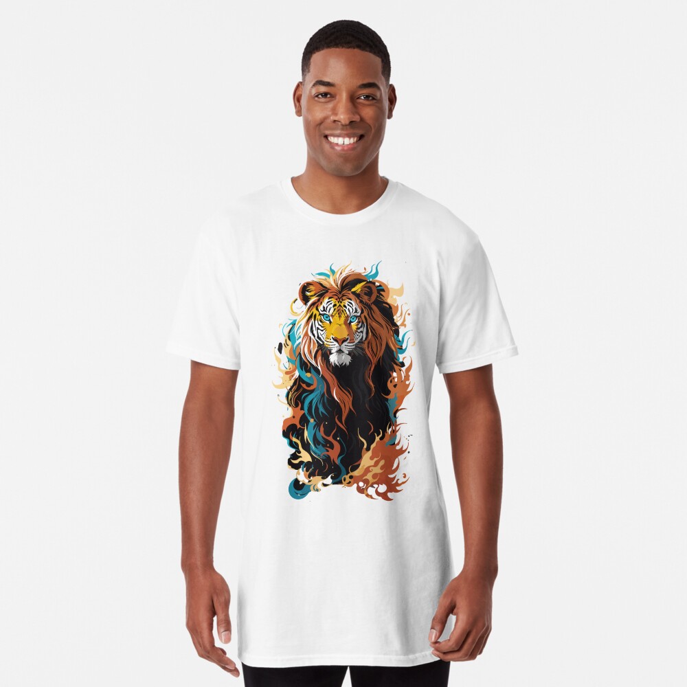 Roaring Majesty, Lion in Smoke Explosion T-Shirt Design Art Print for  Sale by DanyelShirt