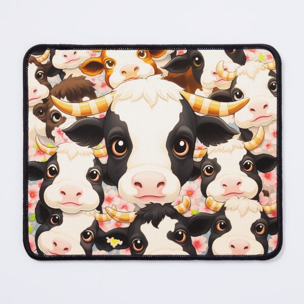 Vista previa del artículo con la obra «Vacas Kawaii», diseñado y vendido por ImaginVibes.