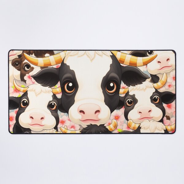 Vista previa del artículo con la obra «Vacas Kawaii», diseñado y vendido por ImaginVibes.