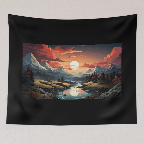 Item preview, Sunset Over the Mountains designed and sold by FTS-Studio.