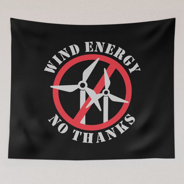 Item preview, Wind Energy No Thanks designed and sold by HandicraftArt.