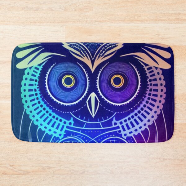 Item preview, owl steampunk indigo blue colorful, illustration highly detailed designed and sold by aipaint.