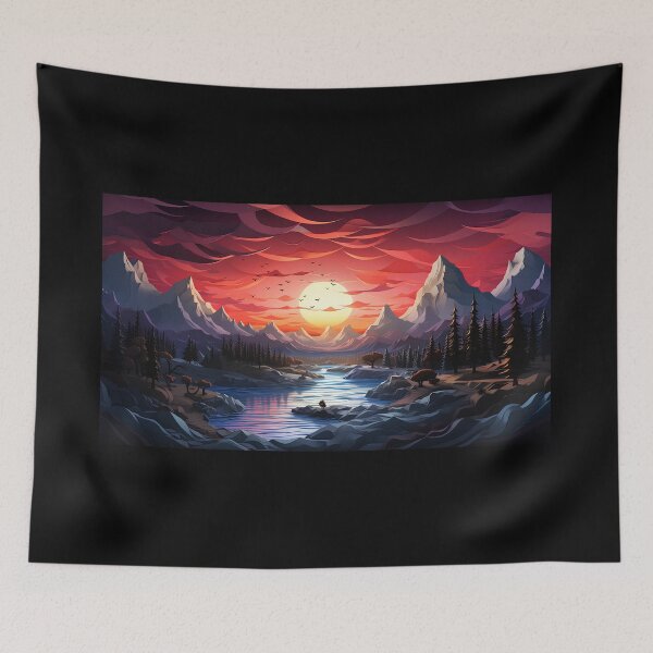 Item preview, Sunset Over the Mountains designed and sold by FTS-Studio.