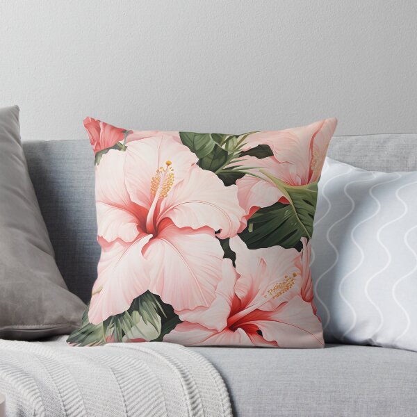 Aperçu de l'œuvre Fleurs d'hibiscus, illustration de plantes exotiques créée et vendue par Flowtime.