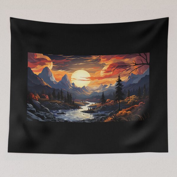 Item preview, Sunset Over the Mountains designed and sold by FTS-Studio.