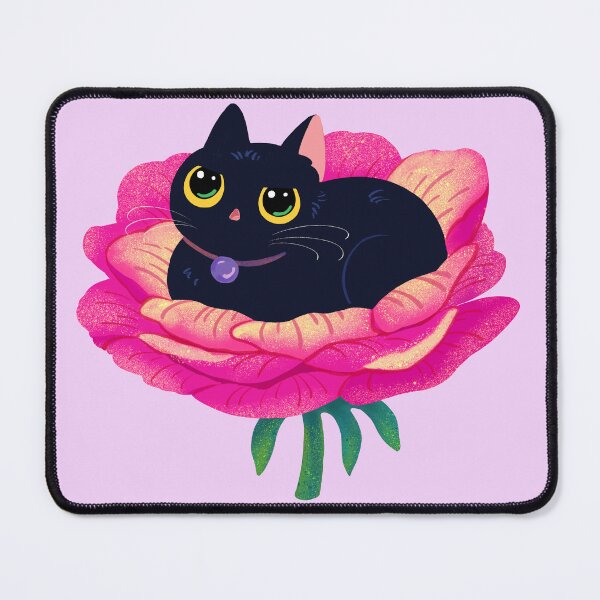 Item preview, Flowercat pink designed and sold by nukartDesigns.