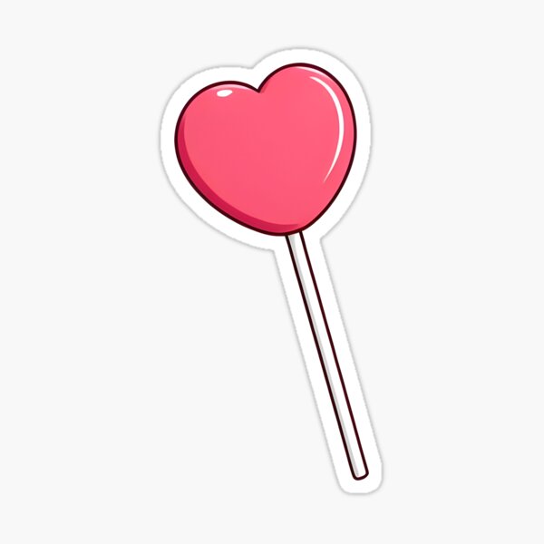 Lollipop Heart Stickers