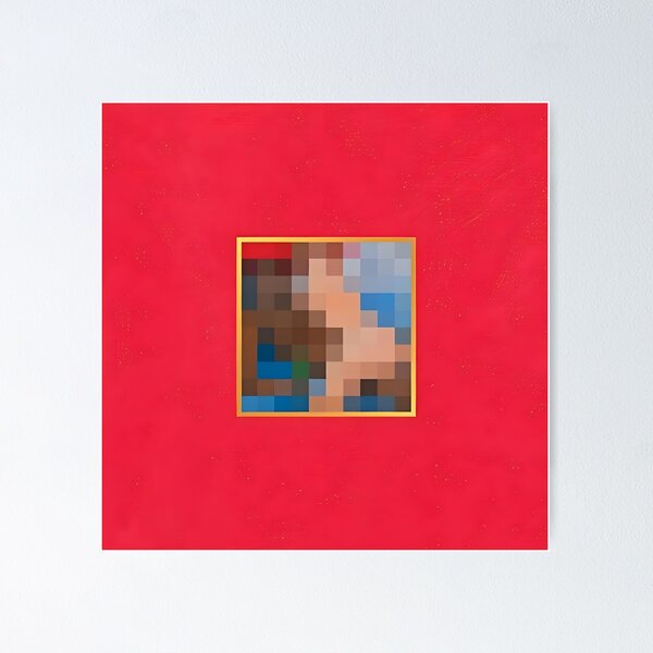 Vista previa del artículo con la obra «Portada de My Beautiful Dark Twisted Fantasy de Kanye West - Alta resolución», diseñado y vendido por milleniummerch.