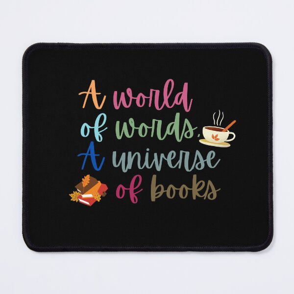 Item preview, A world of words, A universe of books designed and sold by Saimia.