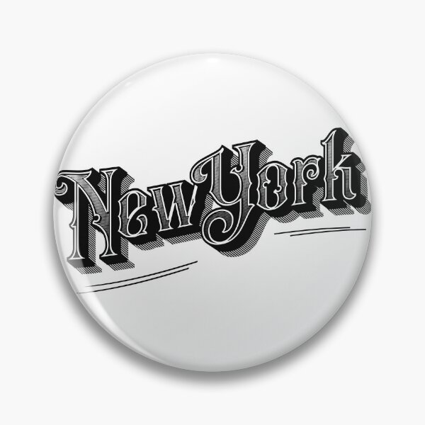 Item preview, Vintage New York Logo Sign Black White Old Timey Victorian Lettering designed and sold by dashaporoshina.