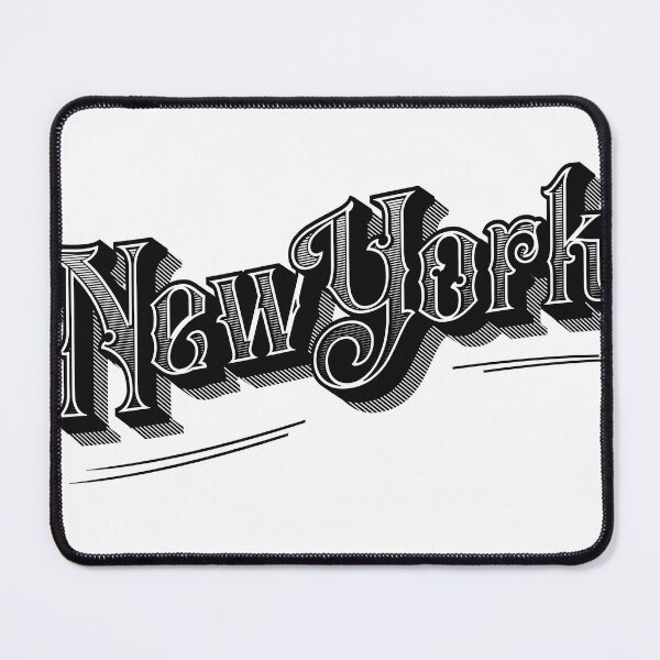 Item preview, Vintage New York Logo Sign Black White Old Timey Victorian Lettering designed and sold by dashaporoshina.