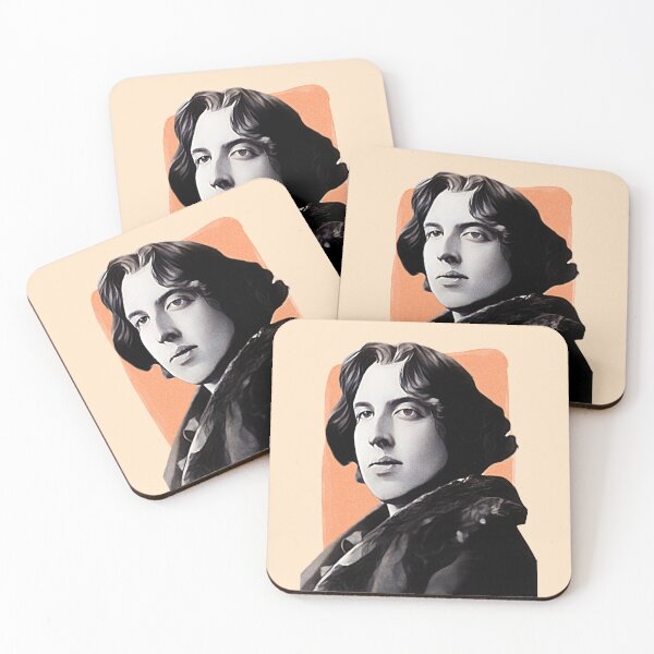 Item preview, Irish Playwright Oscar Wilde - orange - illustration  designed and sold by Litstoy.