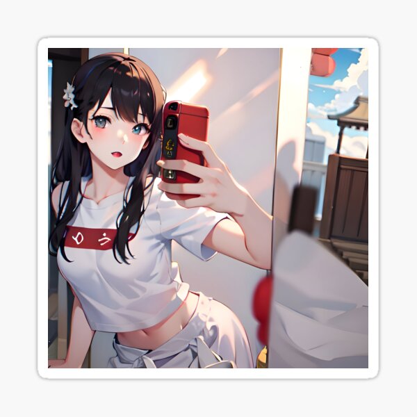  anime girl mirror selfie HD phone wallpaper   Pxfuel