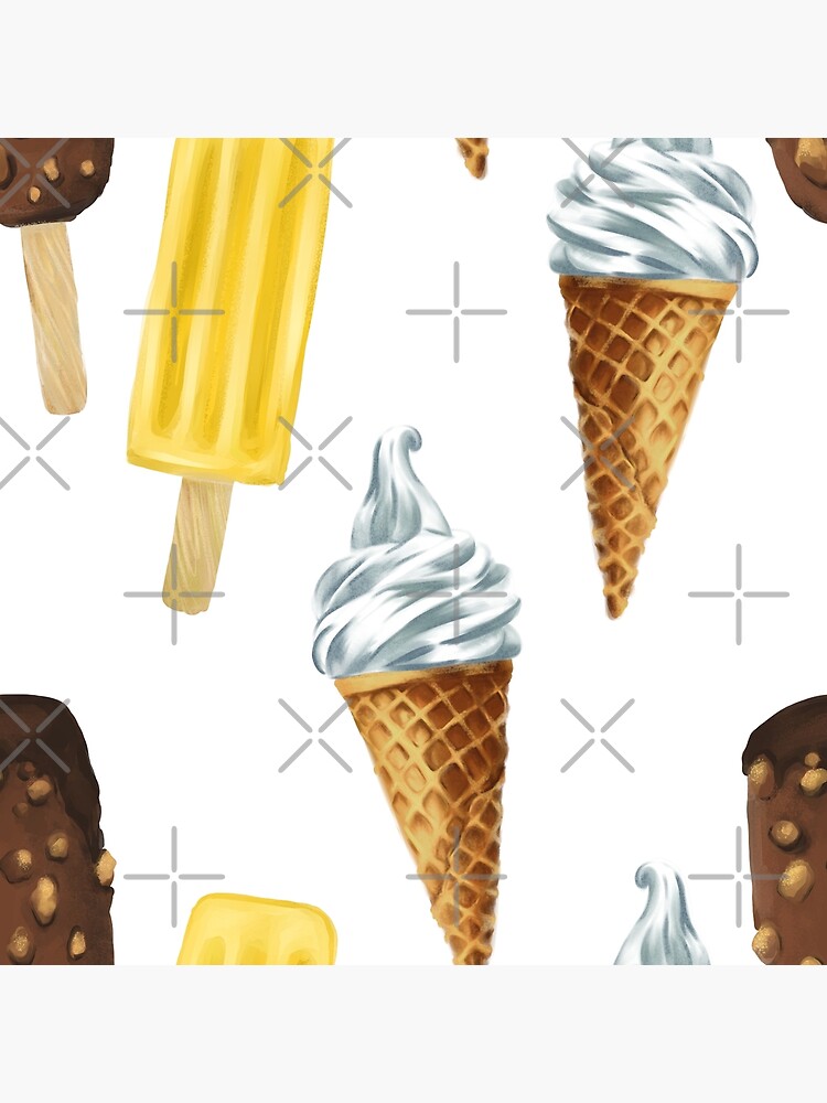 Double scoop ice cream cone with cherry and sprinkles, yum! Sticker for  Sale by StateOfDaisy