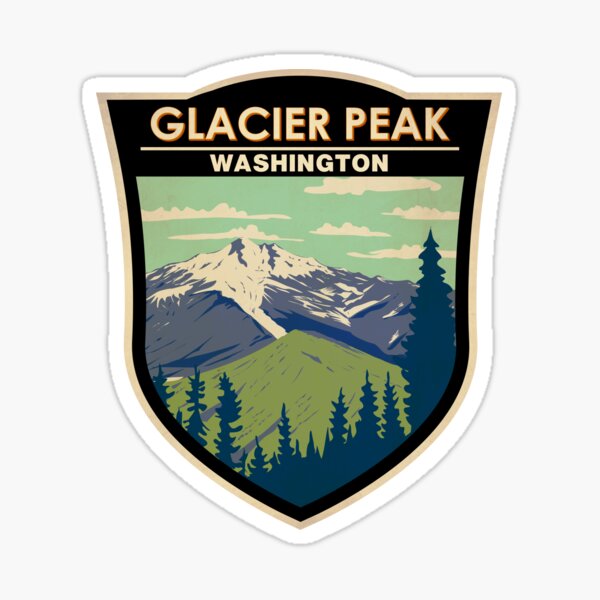 Item preview, Glacier Peak Washington Badge designed and sold by KrisSidDesigns.