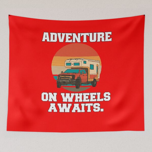 Item preview, Camping RVing Camper Adventure On Wheels Awaits designed and sold by fantasticdesign.