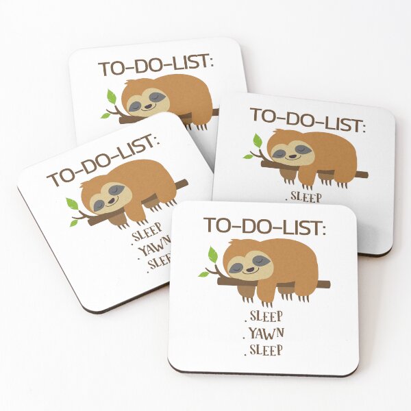 Item preview, A Sloth's To Do List - Sleep, Yawn and Go To Sleep - Comic Art Pop designed and sold by pixdesigns.