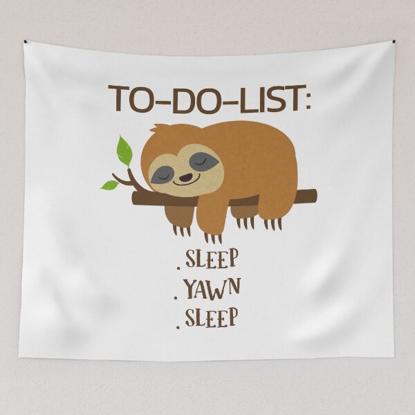 Item preview, A Sloth's To Do List - Sleep, Yawn and Go To Sleep - Comic Art Pop designed and sold by pixdesigns.