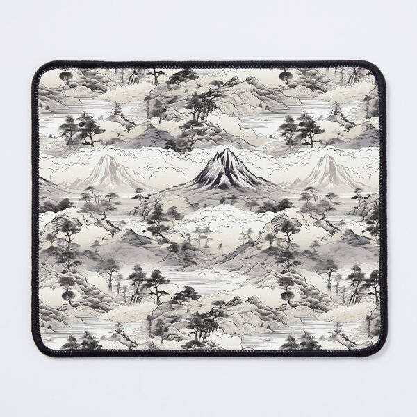 Item preview, Weathered Mountains - Ancient Ukiyo-e Style Pattern designed and sold by PatternVogue.