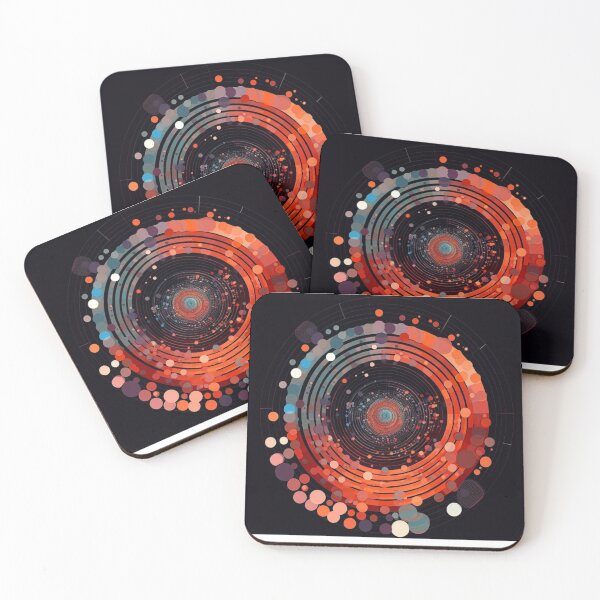 Item preview, Temporal Tapestries: Retro-Futuristic Circles on a Beige Canvas designed and sold by Brand Uno Studio.