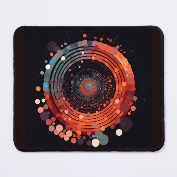 Item preview, Temporal Tapestries: Retro-Futuristic Circles on a Beige Canvas designed and sold by Brand Uno Studio.