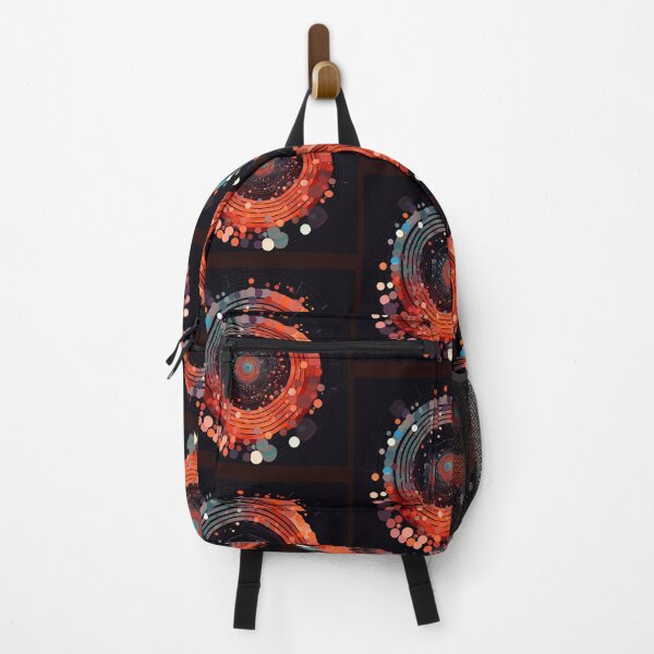 Item preview, Temporal Tapestries: Retro-Futuristic Circles on a Beige Canvas designed and sold by Brand Uno Studio.