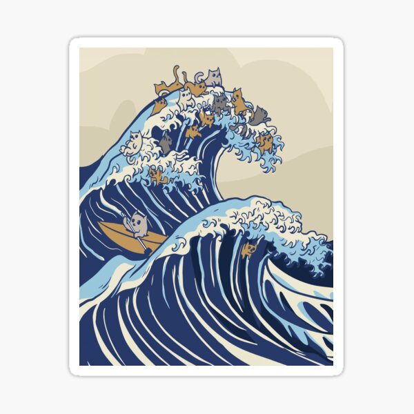 Item preview, Great Wave of Cats designed and sold by renegadesparrow.