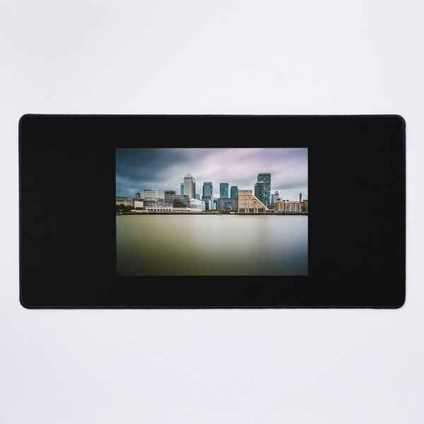 Item preview, Dramatic Canary Wharf cityscape, with river Thames, London designed and sold by bailey-cooper.