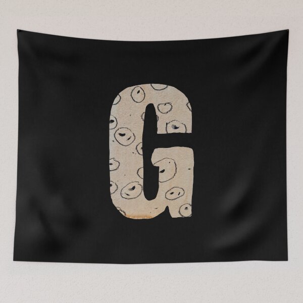Item preview, Capital letter G cut out paper alphabet black designed and sold by Yana Mustafina | Boho Soulful Designs.