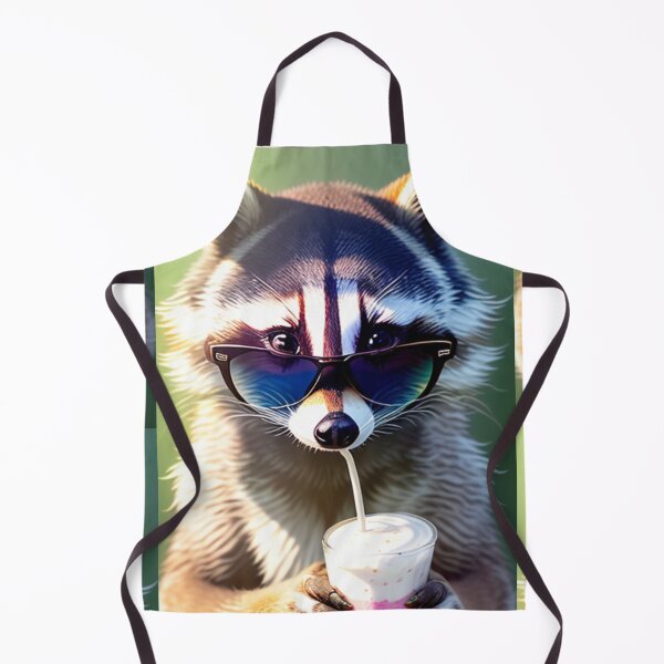 Item preview, A cute raccoon drinking a milkshake designed and sold by Pelzi100.