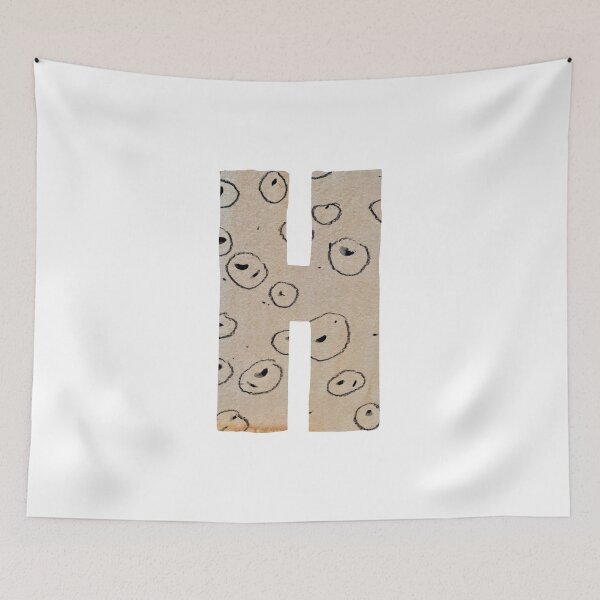 Item preview, Capital letter H cut out paper alphabet designed and sold by Yana Mustafina | Boho Soulful Designs.