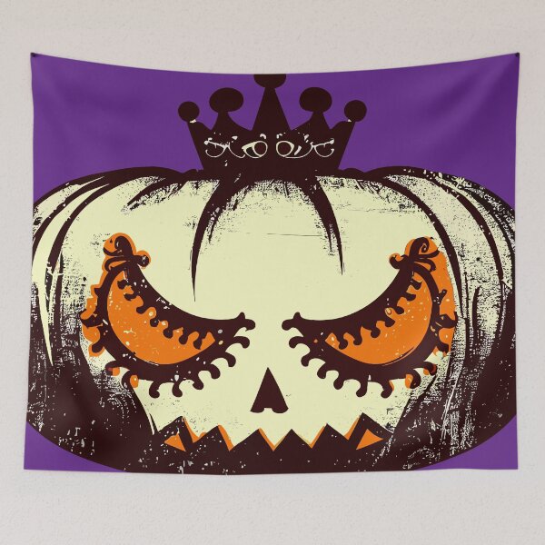 Item preview, Vintage Grunge Angry Pumpkin (transparent version) designed and sold by SamJanner.