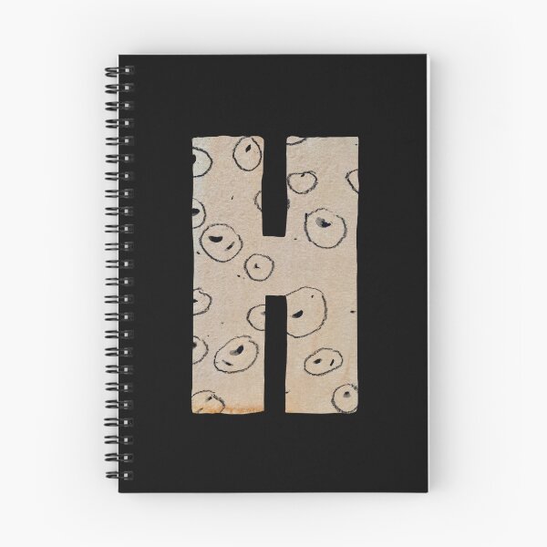 Item preview, Capital letter H cut out paper alphabet black designed and sold by Yana Mustafina | Boho Soulful Designs.