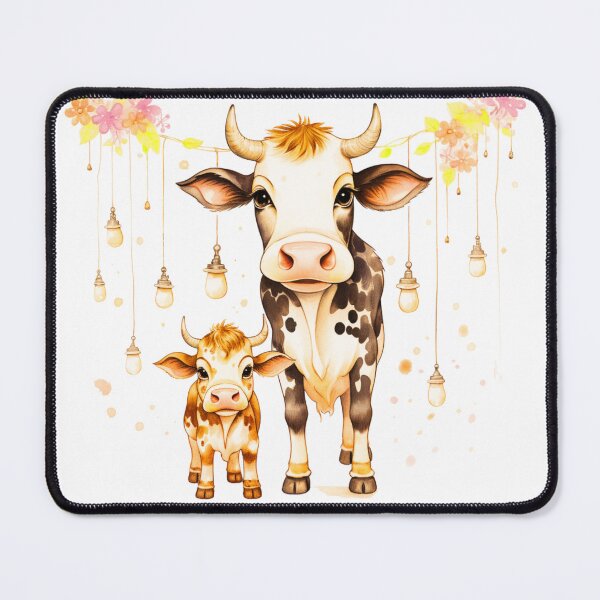 Vista previa del artículo con la obra «Vacas Kawaii», diseñado y vendido por ImaginVibes.