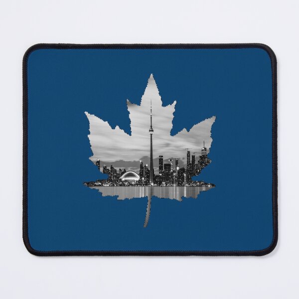Item preview, Maple Leaf With Black and White Toronto Skyline Photo designed and sold by Ryliemiddle.