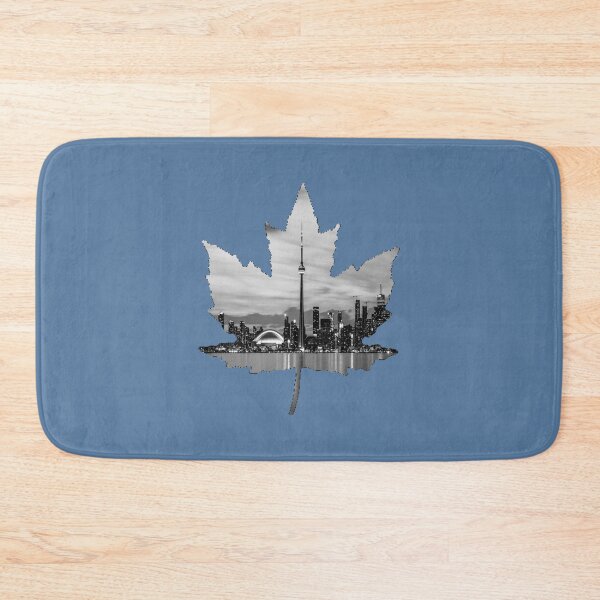 Item preview, Maple Leaf With Black and White Toronto Skyline Photo   designed and sold by Ryliemiddle.