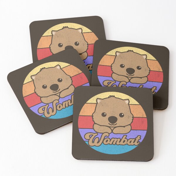 Item preview, Retro Sunset Wombat designed and sold by HolidayBug.