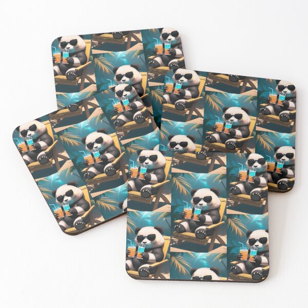 Item preview, A cute panda having a drink designed and sold by Pelzi100.
