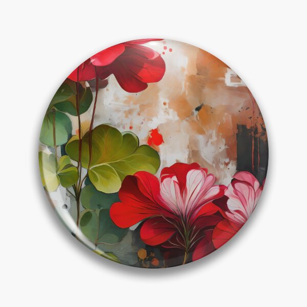 Item preview, Digital Abstract Geranium Floral Painting designed and sold by MySupplemental.